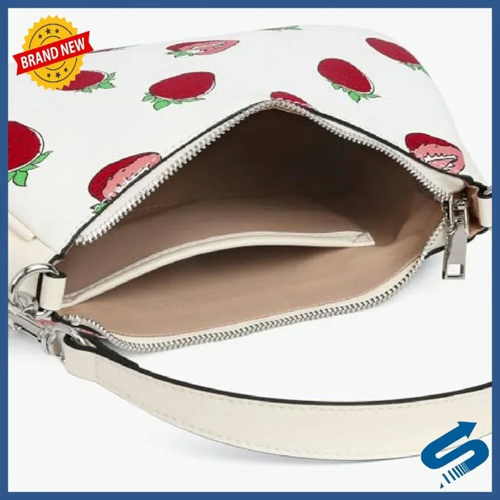Small Leather Hobo Bag with Removable Straps, 3 Card Slots, Zipper Pouch